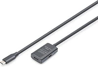 DIGITUS Cable alargador USB 3.2 Gen 1 activo – 5 m – Conector USB-C macho a hembra – Cable repetidor con Plug & Play – Hasta 5 Gbit/s – Alimentación a través de tipo C – Negro