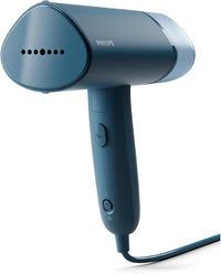 Thumbnail for Philips Serie 3000 Plancha vertical - Vaporizador - 1000 W, 20 g/min de vapor, Depósito de agua de 100 ml extraíble, Placa de plástico, Diseño compacto y plegable ideal para viajar, Azul (STH3000/20)