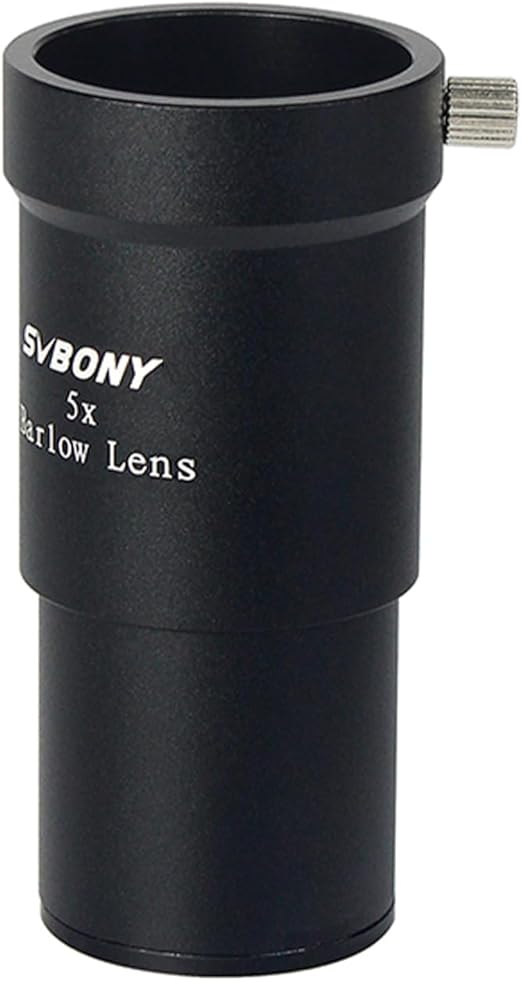 Svbony Barlowlinse 5X, 1,25 Zoll Metall Barlow Full Multi Coated Teleskop Okular Zubehör für Planetenbeobachtung und Astrofotografie