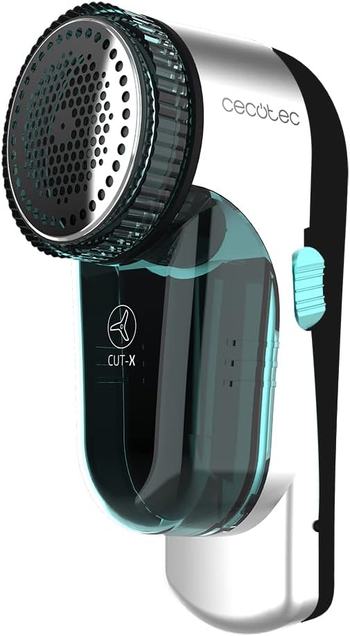 Cecotec Quitapelusas Recargable Cut-X 4500 Cloth. 45 Minutos de Autonomía, Rejilla en 3 Tamaños, Sistema de Seguridad, 8800 RPM, Cabezal Regulable y Cepillo de Limpieza, Ergonómico