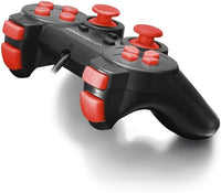 Esperanza Warrior Controlador Gamepad para PS2, PS3, Ordenador/PC con vibración, Joystick, Plug and Play Rojo (EGG102R)