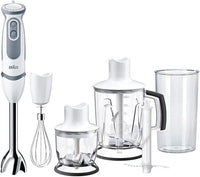 Braun Minipimer 5245 Batidora de Mano, 1000 W, 21 Velocidades, Función Turbo, Anti-Salpicaduras, Powerbell Plus, Vaso Medidor, Varillas, Minipicadora, Batidora de Vaso, Cuchilla Picar Hielo, Blanco