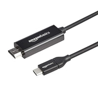 Thumbnail for Amazon Basics Cable adaptador de USB-C (fuente) a HDMI (pantalla), compatible con Thunderbolt 3, 4K a 30 Hz, 0.91 m, color negro