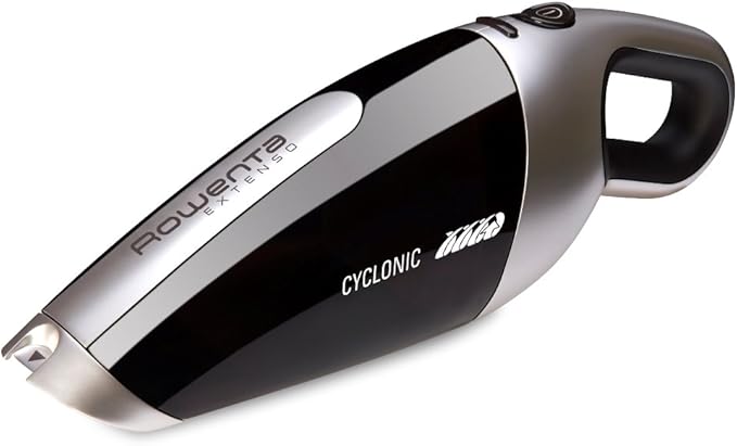 Rowenta Extenso Cyclonic AC476901 - Aspirador de mano sin cables, 7.2 V de potencia, autonomía 16 min, sistema ciclónico, boquilla para ranuras integrada, base de carga incluida