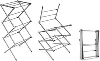 InnovaGoods® Tendedero Vertical Metálico Plegable con 6 Niveles, Tendedero de Ropa Extensible para Interiores y Exteriores, Color Acero.