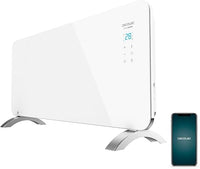 Cecotec Radiador Eléctrico Bajo Consumo Ready Warm 6750 Crystal Connection. Wifi, 2000 W, Termostato Regulable, 2 Modos, Temporizador, Soporte de pie, Protección sobrecalentamiento