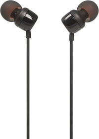JBL T110 Intra-Auricolari con Comando e Microfono Universale, Nero, Model T110