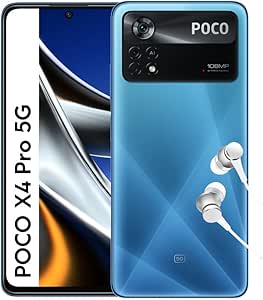 XIAOMI POCO X4 Pro 5G - Smartphone 6+128GB, Pantalla de 6.67” 120Hz AMOLED DotDisplay, Snapdragon 695, Triple Cámara de 108MP, 5000mAh, Laser Blue, Versión ES con Alexa Manos Libres