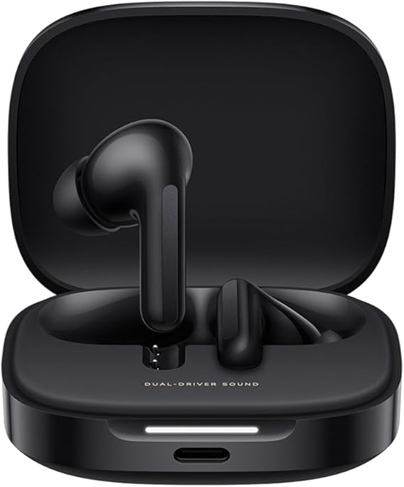 Xiaomi Redmi Buds 6 - Auriculares inalámbrico, cancelación de Ruido, Ligero, 10 Horas de autonomía y 42 Horas con el Estuche de Carga, Bluetooth, Negro (Versión ES)