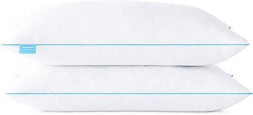 Linenspa 40 x 80 cm almohada de espuma viscoelástica triturada - Pack de 2