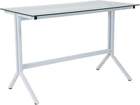 Thumbnail for Flash Furniture Escritorios, Transparente/Blanco, 43.2 Pulgadas de Ancho x 21.5 Pulgadas de Profundidad x 28 Pulgadas de Alto