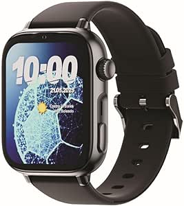 SaveFamily SaveWatch Plus 2 | Reloj Inteligente Niño con Localizador GPS, Llamada, Vídeo, Whatsapp, Spotify, App Store | SIM Incluida - Esfera Negra y Correa de Silicona Negra