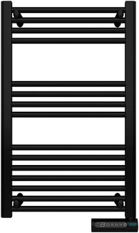 Cecotec Radiador Toallero Eléctrico Bajo Consumo ReadyWarm 9100 Smart Towel Black 500 W, Pantalla LED, Control táctil, Temporizador, 3 Modos de Funcionamiento, 2 Sistemas de Seguridad
