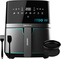 Thumbnail for Cecotec Freidora de Aire sin Aceite de 5,5 L Air Fryer Cecofry Full InoxBlack 5500 Pro con Accesorios. 1700 W, Dietética y Digital, Táctil, Acabados en Acero Inox, 8 Modos, Pack de Accesorios
