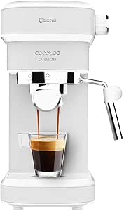 Cecotec Cafetera Express Cafelizzia 790 White.Sistema de rápido Calentamiento, 20 Bares, Modo Auto para 1 y 2 cafés, vaporizador orientable,depósito 1,2 litros Título