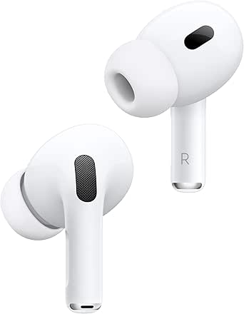 Apple AirPods Pro 2 Auriculares inalámbricos, Auriculares Bluetooth, cancelación Activa de Ruido, Audífono, Modo Sonido Ambiente, Audio Espacial Personalizado, Sonido de Alta fidelidad, Carga USB C