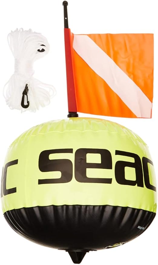 SEAC 0950012 Boya Redonda Flúor con Cabo Y Diseño Italiano, Unisex Adulto, Rojo, L