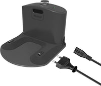 Geoviizon Base de Carga de Estación de Acogida. Accesorio Compatible con irobot Roomba E5 E6 I1 I3 I4 I6 I7 I8 500 600 700 800 900 - Negro - con cable de alimentación - Piezas de Recambio