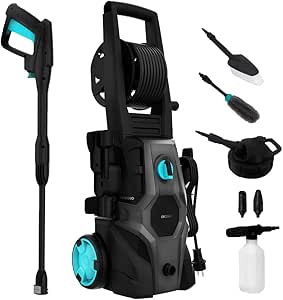 Cecotec Hidrolimpiadora de Alta Presión HydroBoost 2000 Car&Garden Pro, 2000 W, Hogar, Jardín o Coche, Caudal de 450 l/h, 150 Bares de Presión, Bomba de Aluminio, Radio de acción 14m