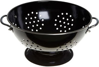 Premier Housewares - Colador (23 cm, esmaltado, Estilo Retro), Color Negro
