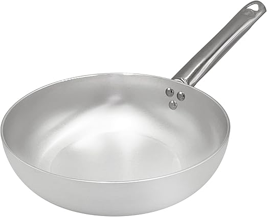 Pentole Agnelli ALMA111B24 Cacerola de Alto Salto, Mango Tubular, Aluminio Profesional, 24 cm