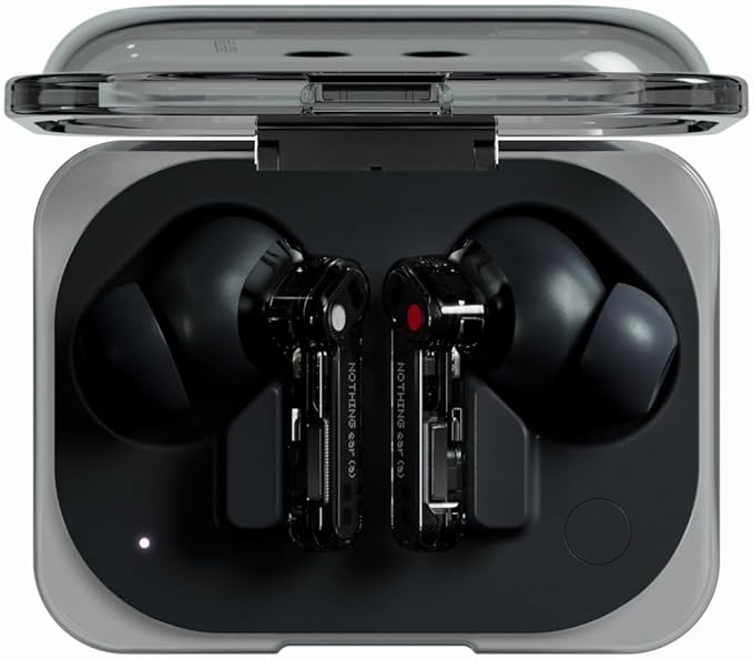 Nothing Ear (a) Auriculares inalambricos Bluetooth con Integración de ChatGPT, Cancelación de Ruido Activa, Algoritmo de Mejora de Graves y hasta 42,5 Horas de reproducción - Negro