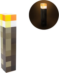 Luz de antorcha Minecraft - Producto oficial, 2 modos de luz, 2 modos de uso, alimentada por batería, regalo para gamers