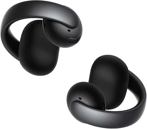 soundcore AeroClip de Anker, Auriculares Open-Ear, Comodidad de adaptación, Llamadas nítidas con 4 micrófonos con IA, Ajuste Estable, Altavoces de 12 mm para un Sonido Claro, Forma de Anilla Abierta