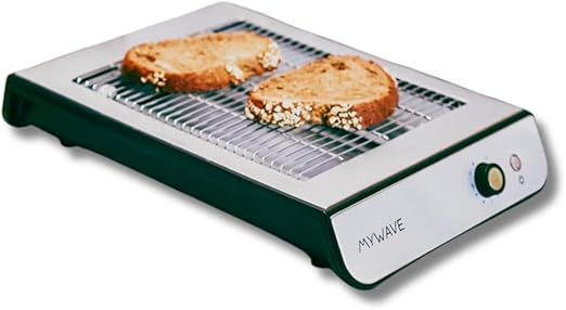 My Wave - Tostador Plano - Para Todo Tipo de Pan y Bollería - Tostador Horizontal con Potencia de 900W - Temperatura Regulable y 6 Niveles de Potencia - Indicadores Luminosos y Sonoros