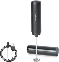 GRIFEMA Espumador de Leche USB Recargable Batidor de Leche Espuma electrico, 13000 RPM, Ergonómico, Fácil De Limpiar, Mini Batidor Leche Espuma para Cappuccino, Café Bulletproof, Matcha