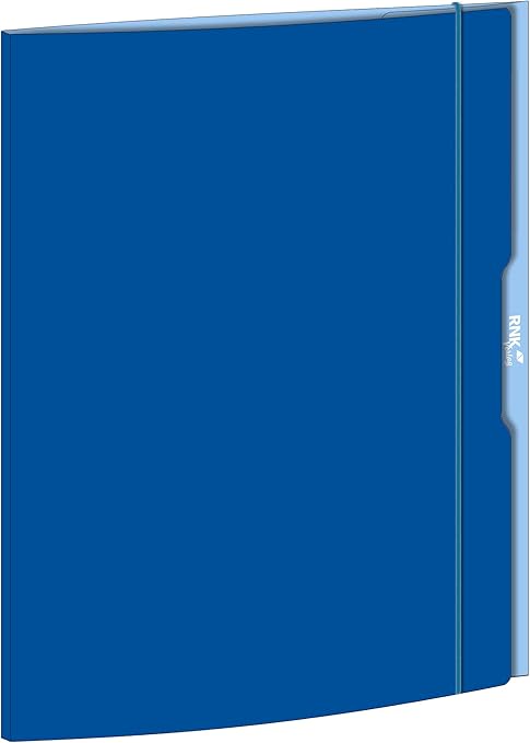 RNK Verlag RNK 45335 - Chemise à rabats bleue, 310 x 440 mm, DIN A3, avec fermeture élastique, 1 pièce