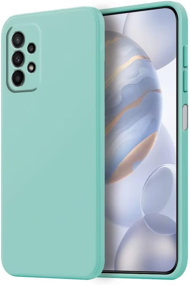 HONLEN Funda Compatible para Samsung Galaxy A23 5G Case, (6.6" Inches) Líquida TPU Silicona Cover con Anti-Rasguño, Cáscara Suave Cubierta Cian Claro