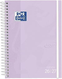 Oxford Touch, Agenda 2026 2027, Semana Vista, Tapa Extradura, A5 (15x21 cm), Español, Color Lavanda