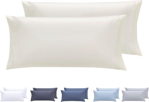 Todocama – Juego de 2 Fundas de Almohada, Microfibra Extra Suave, hipoalergénicas. Juego de 2-70x40 cm Beige