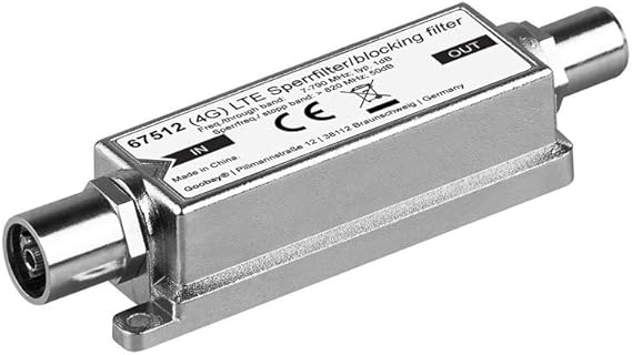 Goobay 67512 amplificador señal de TV - Amplificador de señal de TV, Metálico, 1 unidad