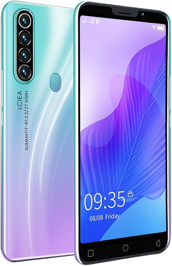 WRTogo Smartphone Oferta del Día, 16GB ROM/128GB SD,Quad Core MTK6580, Android 9.0, Dual SIM, Doble cámara，WiFi/GPS/Face ID (N80-Purplish Blue)