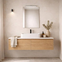 BAIKAL Espejo de Baño con Aplique LED | 50x75cm | Espejo Baño Rectangular | Varias medidas disponibles | Opción con y Sin LED.