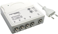 Thumbnail for Metronic Amplificador TV VHF/UHF para Digital terrestre con Filtro LTE, VHF 20 dB y UHF 28 dB Ajustables, 1 Entrada/4 Salidas, de Interior, Blanco 414114