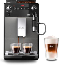 Melitta Avanza F270-100 Mystic Titan - Cafetera superautomática compacta con molinillo silencioso, máquina de café con capuchinador easy, depósitos XL, modo doble taza y limpieza automática, 1,5 L