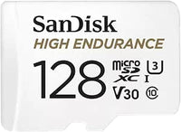 SanDisk High Endurance 128 GB Tarjeta microSD para videovigilancia, hasta 100 MB/s, Class 10, U3 y V30
