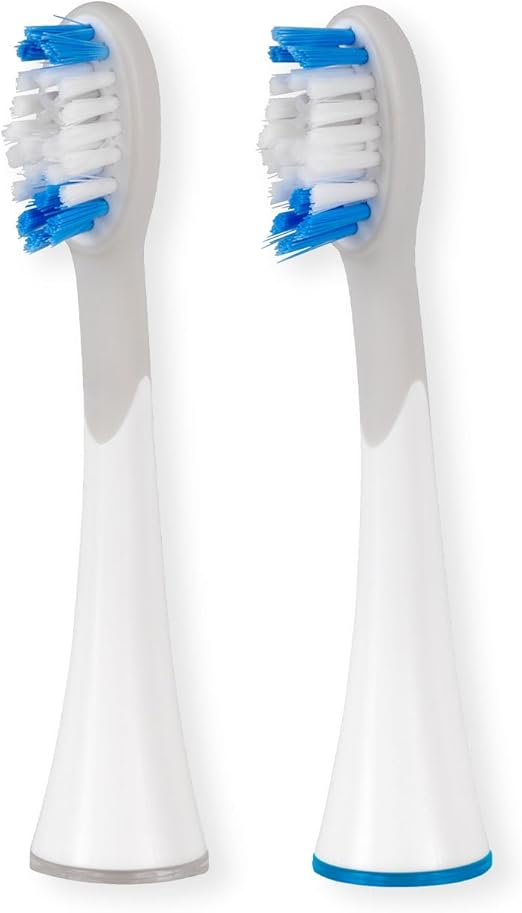 Silk'n Sonic Smile, Set de 2 cepillos de repuesto para Sonic Smile, Blanco/Gris, SSR2PEUW001