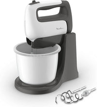 Thumbnail for Moulinex HM4641 Prep'Mix+ Batidora eléctrica, con varillas y ganchos amasadores de acero inoxidable para mezclar, batir y montar, recipiente autoajustable de 2,5 l, 5 velocidades y ajuste turbo