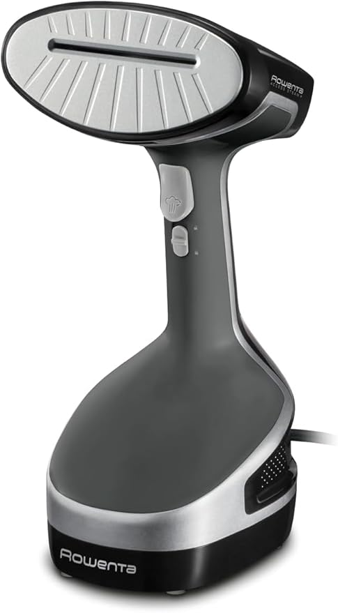 Rowenta Access Steam+ DR8150 - Cepillo de vapor, plancha vertical 1600 W, depósito 190 ml, elimina arrugas, olores y desinfecta, accesorio prendas delicadas, cable 3 m, Gris / Negro