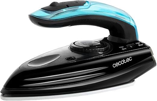 Cecotec Plancha de Viaje Fast&Furious 4000 Travel. 1200 W, Vapor Continuo 20g/min, Golpe de Vapor 65g/min, Ajuste Temperatura, Adaptable a Varios voltajes, Incluye Bolsa de Viaje