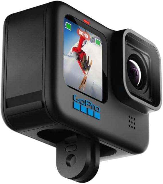 GoPro HERO10 Black - Cámara de acción a prueba de agua con LCD frontal y pantallas traseras táctiles, video 5.3K60 Ultra HD, fotos de 23MP, transmisión en vivo de 1080p, cámara web, estabilización