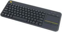 Logitech K400 Plus Teclado Inalámbrico Táctil para TV con Control Multimedia y Touchpad, Teclado QWERTY Español - Negro