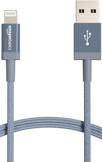 Thumbnail for Amazon Basics Verbindungskabel Lightning auf USB-A, Nylon-umflochten, MFi-zertifiziertes Ladekabel für iPhone, dunkelgrau, 1.8 m