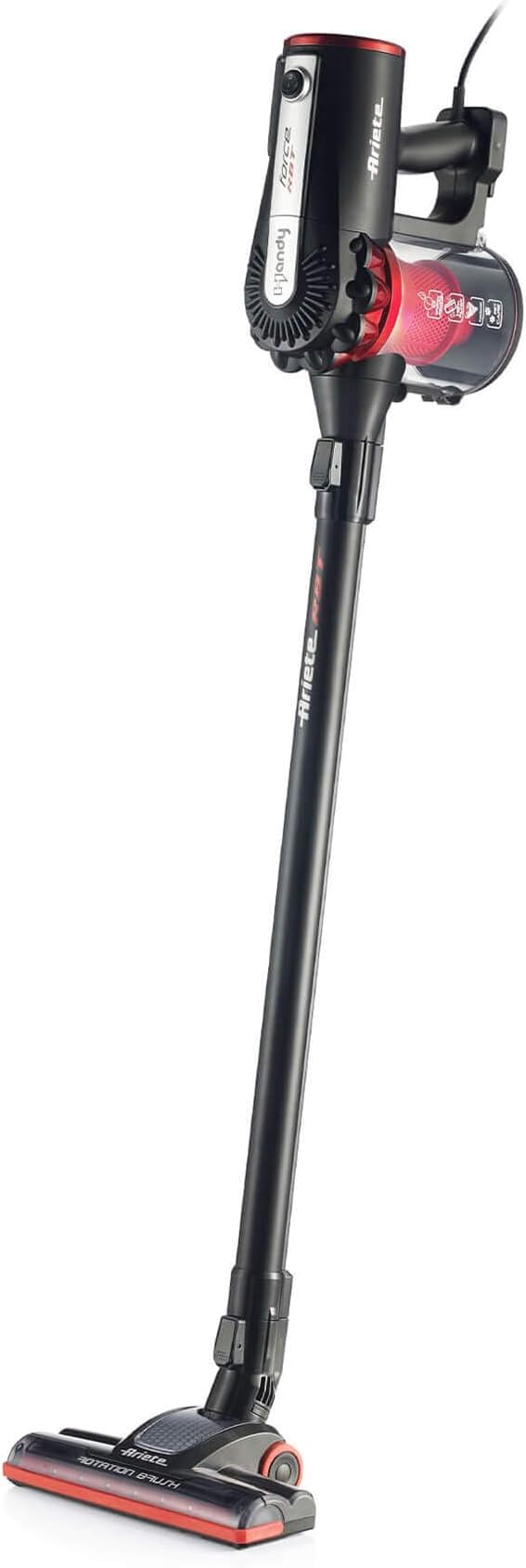 Ariete Handy Force 2759 Aspirador 2 en 1, Plastic, Negro/Rojo