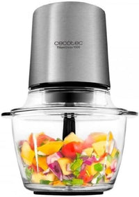 Cecotec 3043 Picadora Eléctrica TitanGlass 1000. Multifuncion (Pica, Tritura, Pulveriza, Trocea), Cuchillas Recubrimiento Titanio Desmontables, Capacidad 1l, Vidrio Resistente, 400 W