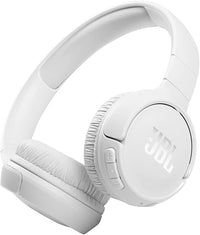 JBL TUNE 510BT Auriculares inalámbricos on-ear con tecnología Bluetooth, ligeros, cómodos y plegables, hasta 40h de batería, Siri y Asistente de Google, con conexión multipunto, blanco
